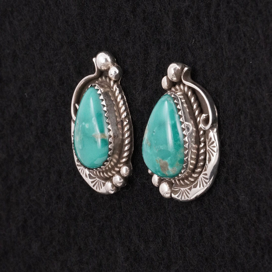 Phil Nez Turquoise & Sterling Silver Earrings