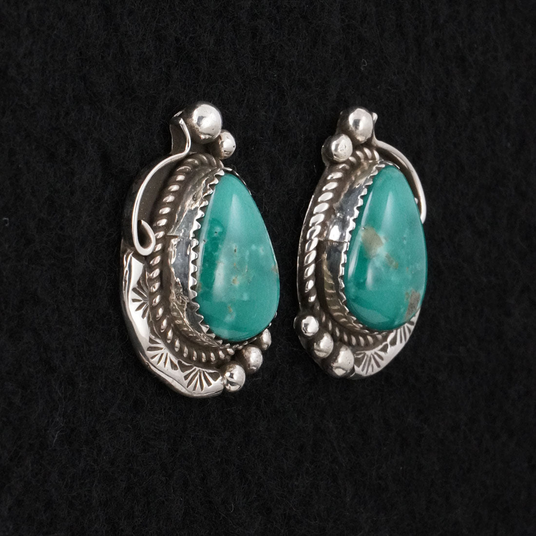 Phil Nez Turquoise & Sterling Silver Earrings