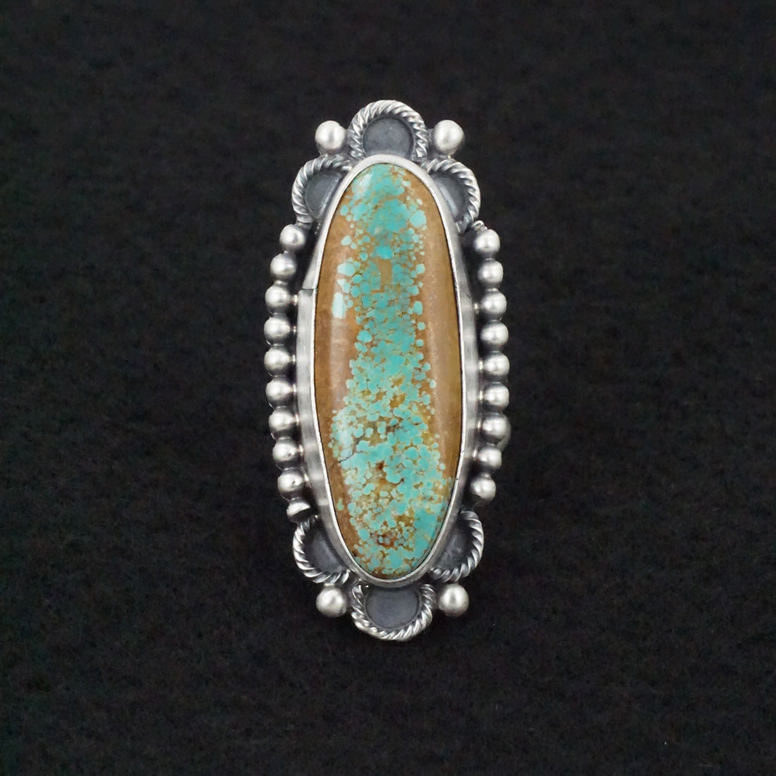 Jameson Garcia Turquoise & Sterling Silver Ring Adjustable