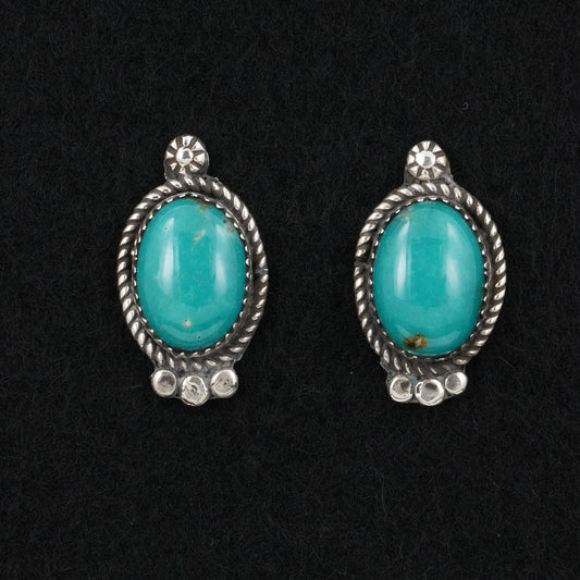 Phil Nez Turquoise & Sterling Silver Earrings