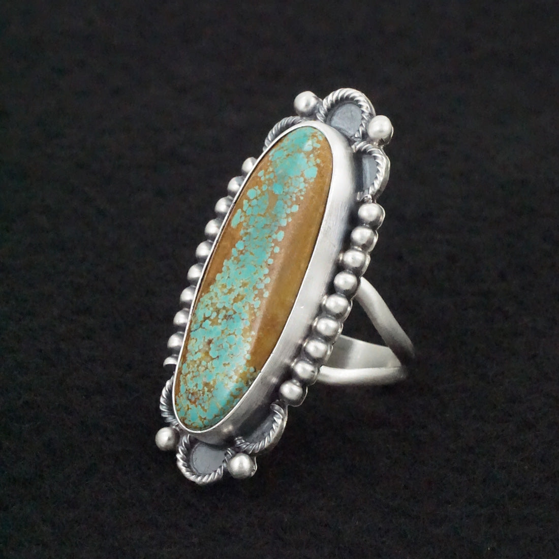 Jameson Garcia Turquoise & Sterling Silver Ring Adjustable