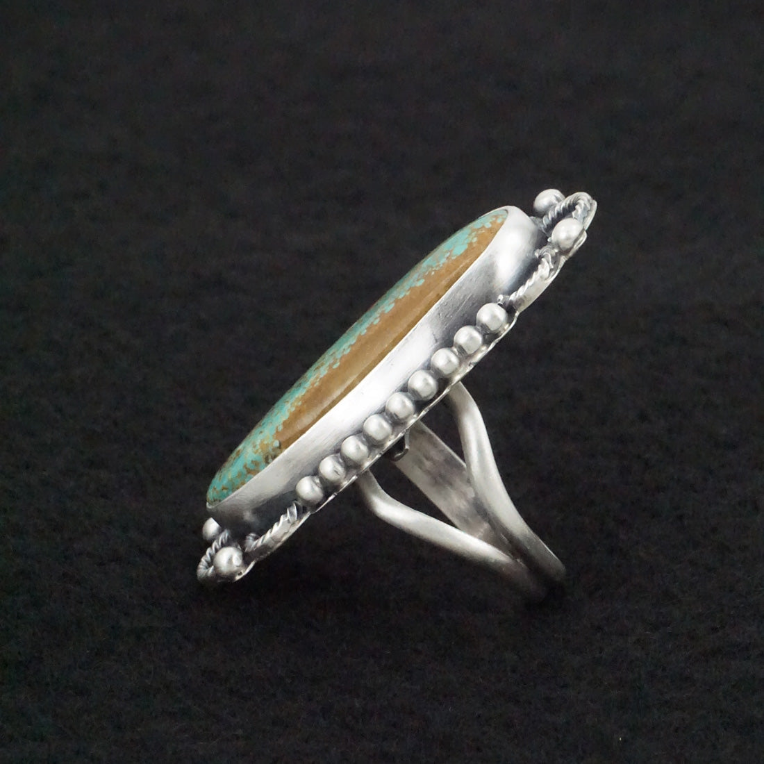 Jameson Garcia Turquoise & Sterling Silver Ring Adjustable