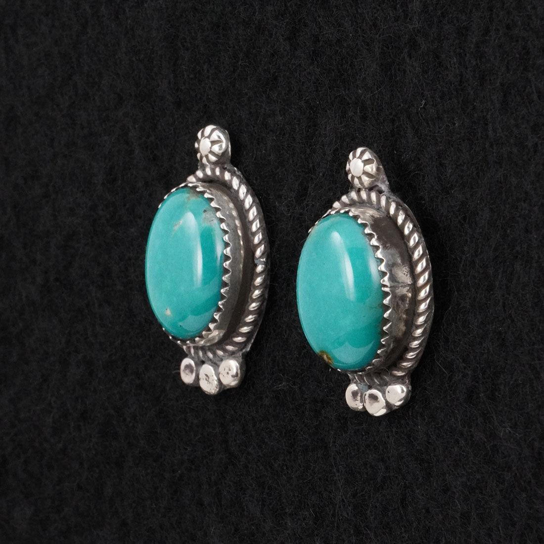 Phil Nez Turquoise & Sterling Silver Earrings