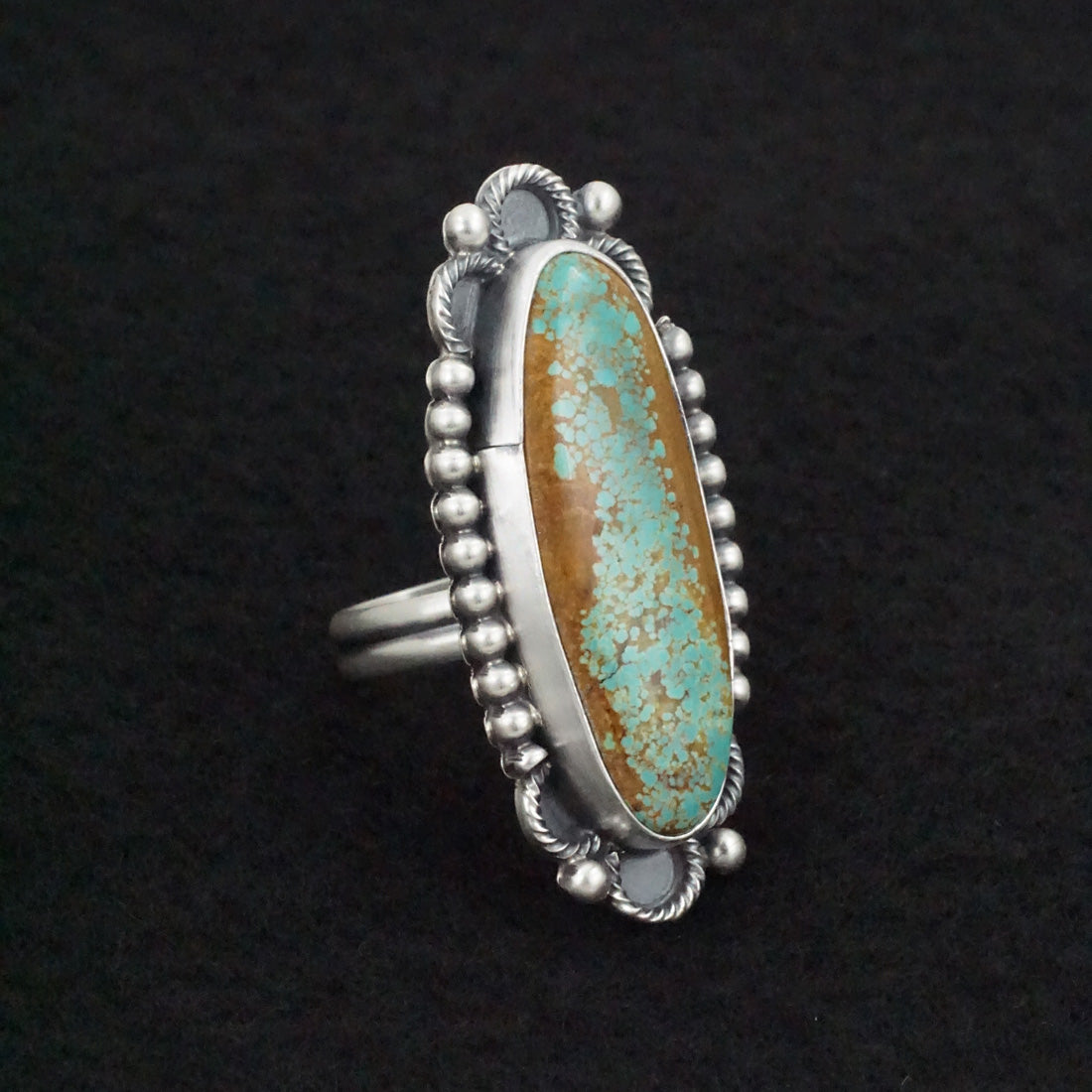 Jameson Garcia Turquoise & Sterling Silver Ring Adjustable