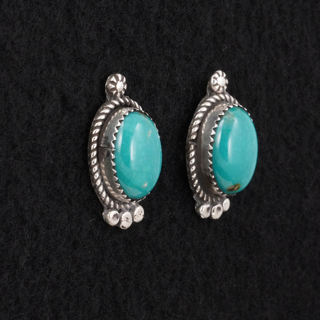 Phil Nez Turquoise & Sterling Silver Earrings