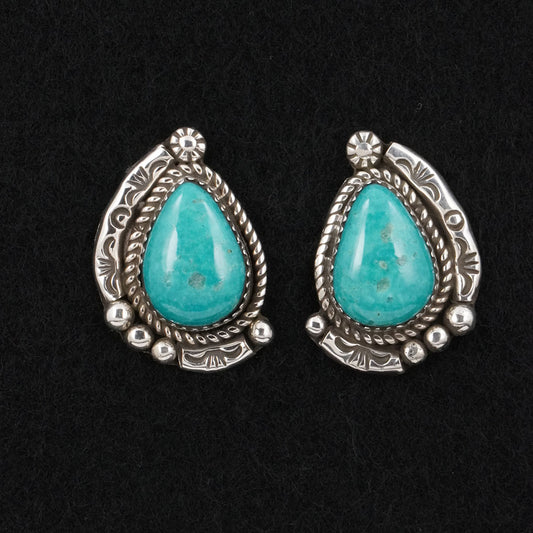 Phil Nez Turquoise & Sterling Silver Earrings