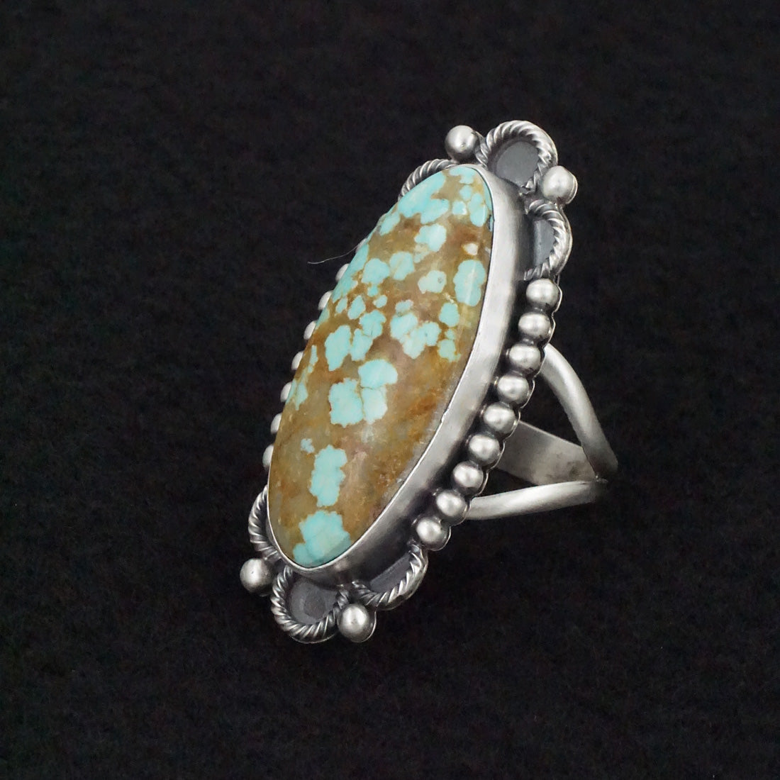 Jameson Garcia Turquoise & Sterling Silver Ring Adjustable