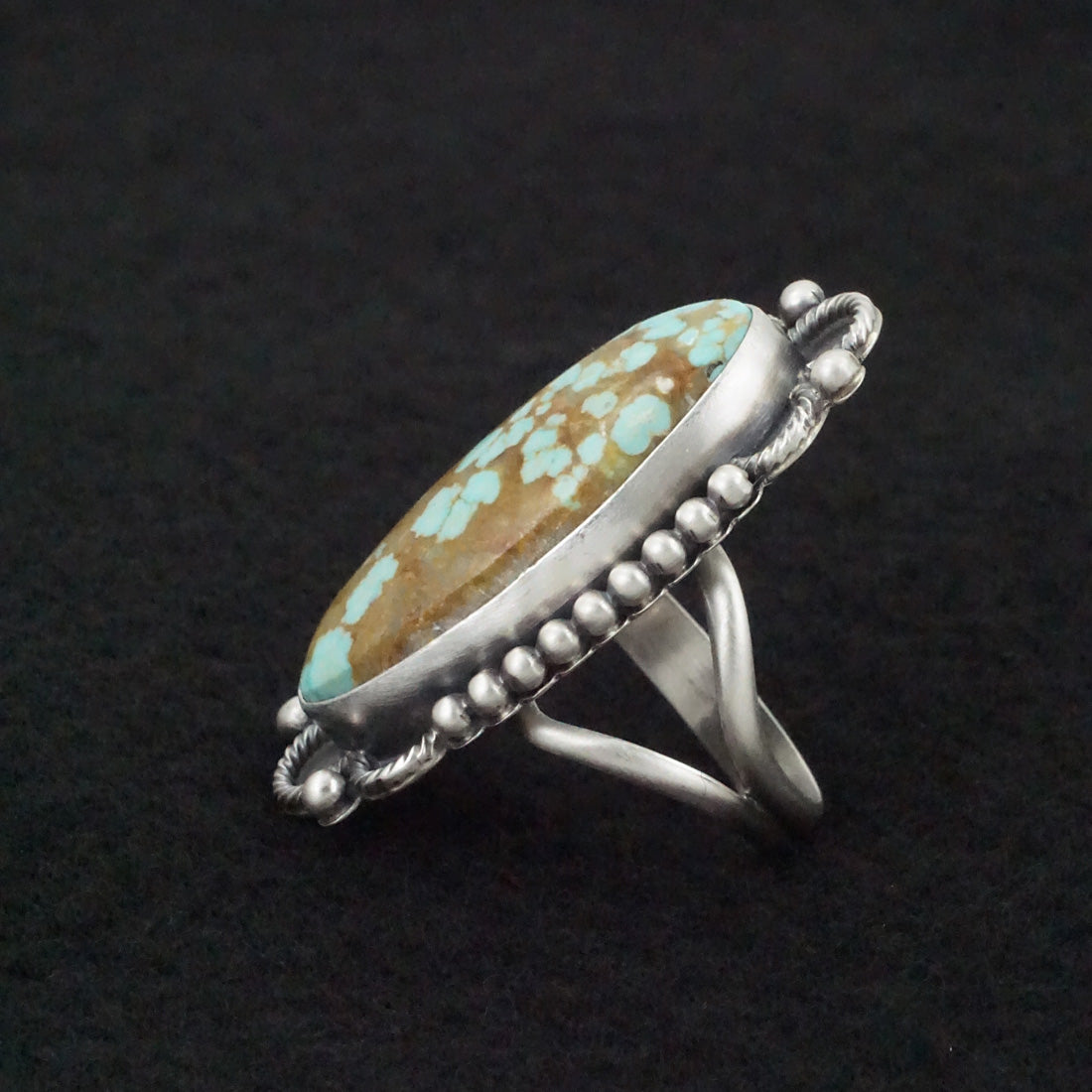 Jameson Garcia Turquoise & Sterling Silver Ring Adjustable