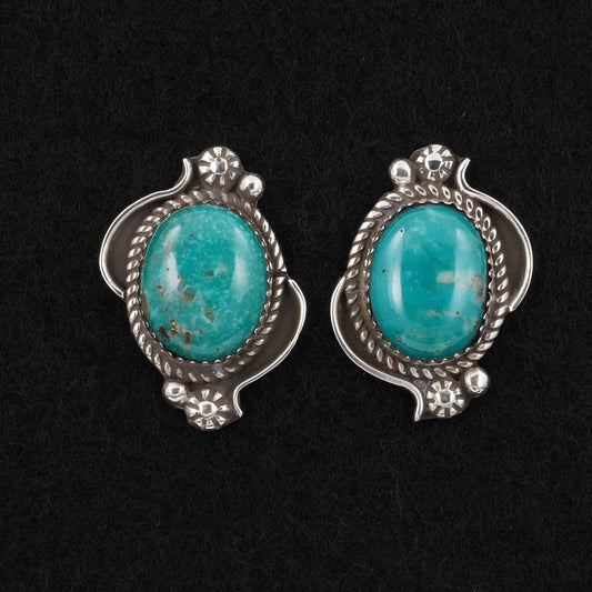 Phil Nez Turquoise & Sterling Silver Earrings