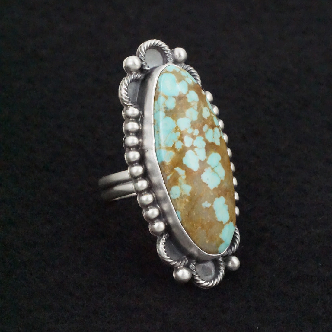 Jameson Garcia Turquoise & Sterling Silver Ring Adjustable