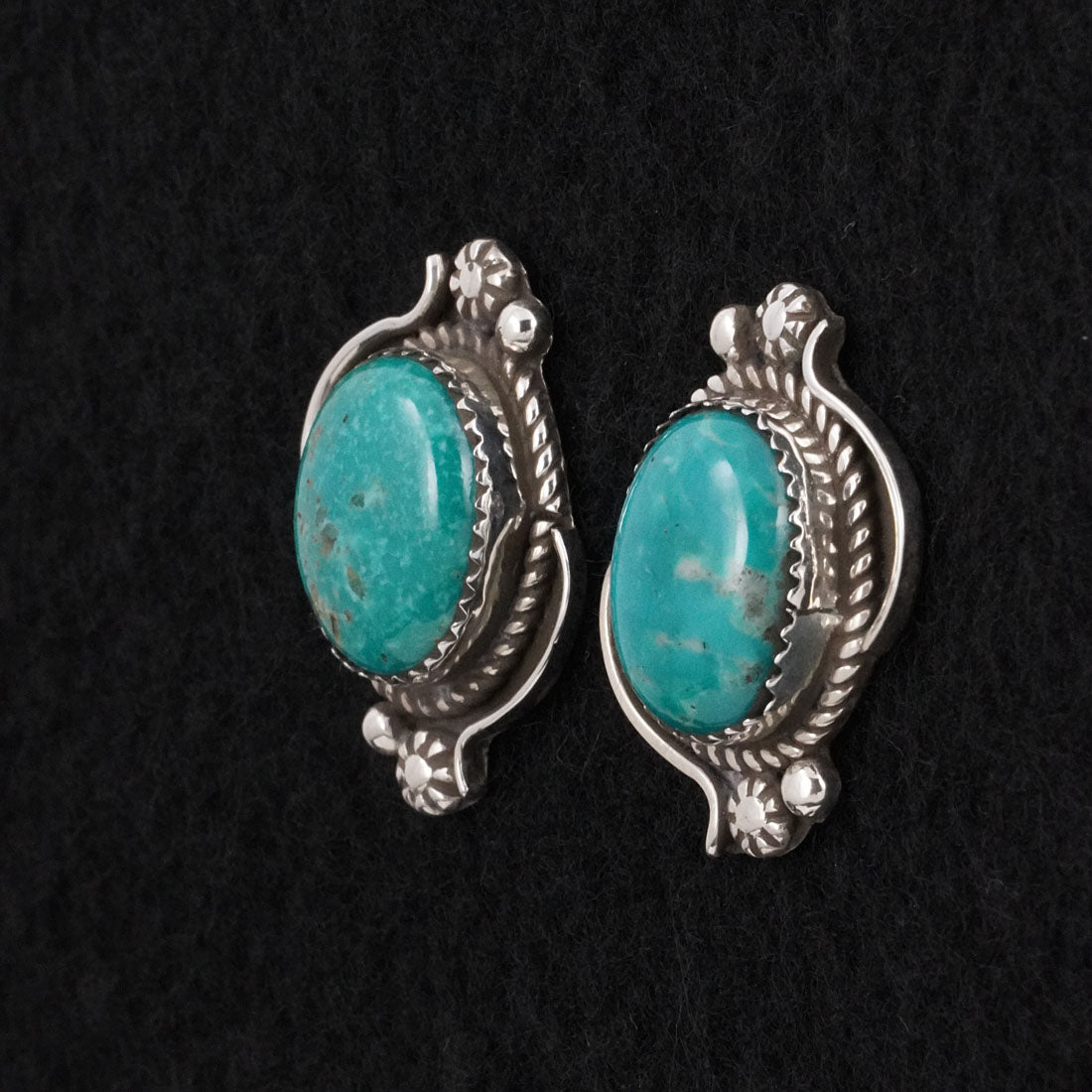Phil Nez Turquoise & Sterling Silver Earrings