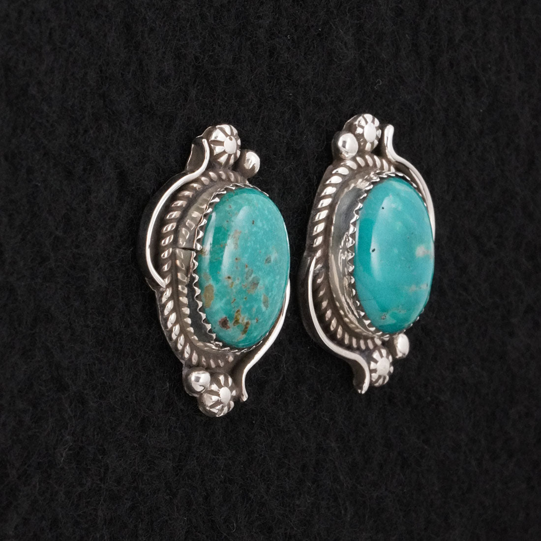 Phil Nez Turquoise & Sterling Silver Earrings