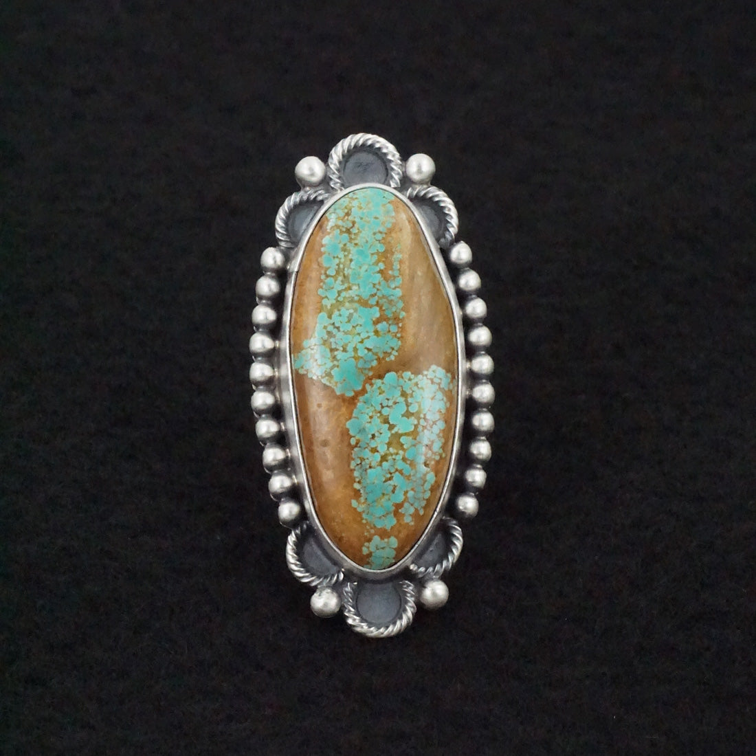 Jameson Garcia Turquoise & Sterling Silver Ring Adjustable