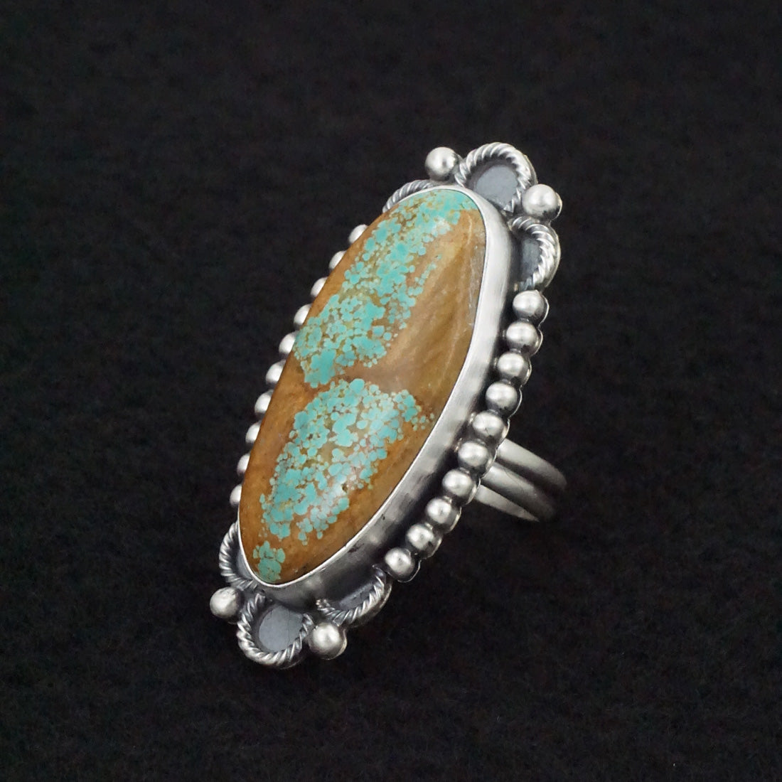 Jameson Garcia Turquoise & Sterling Silver Ring Adjustable