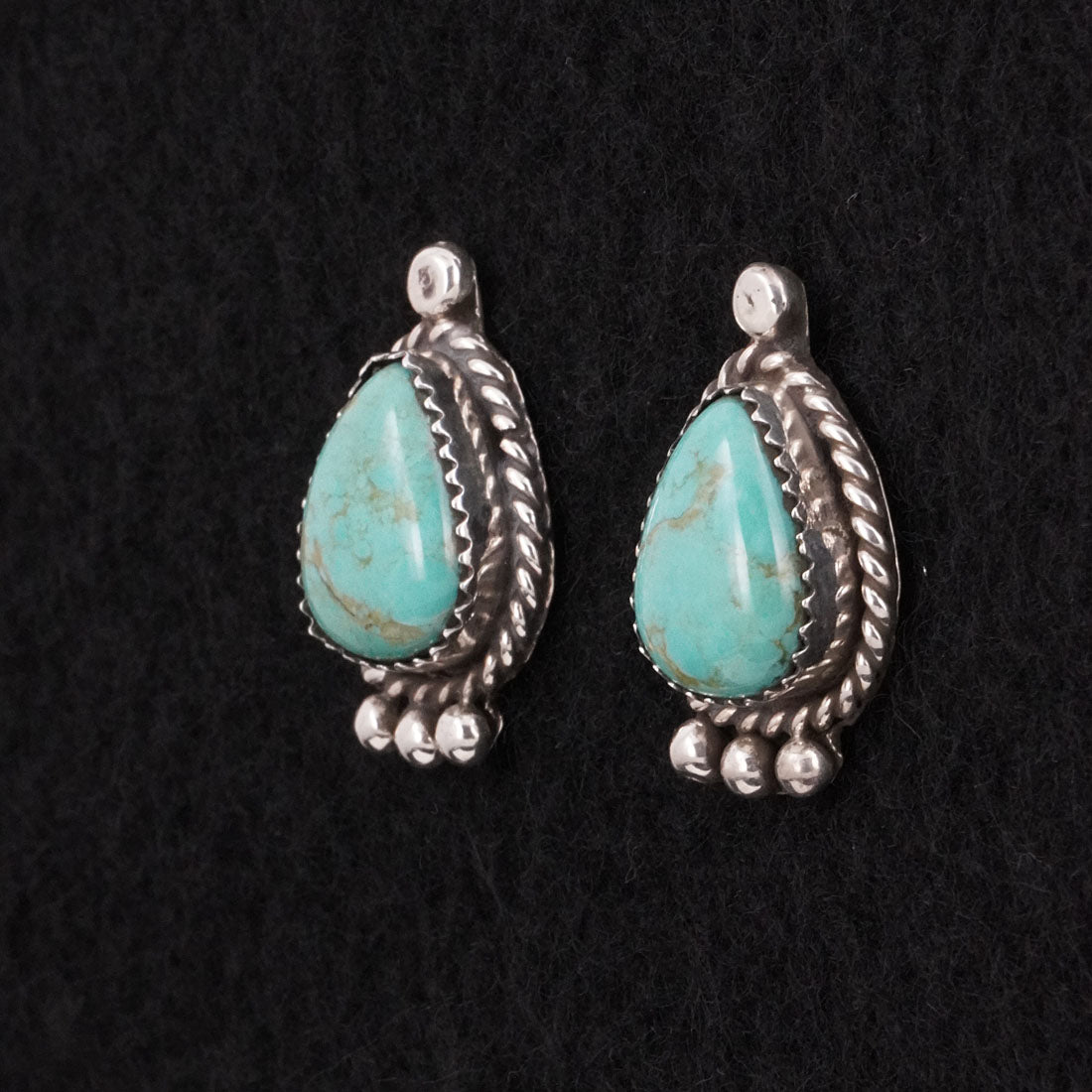 Phil Nez Turquoise & Sterling Silver Earrings