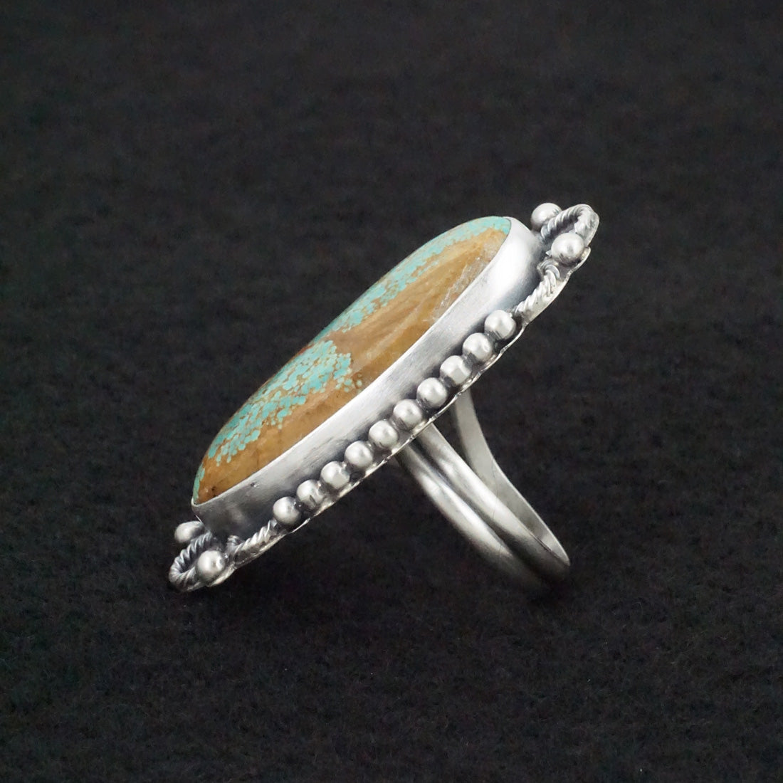 Jameson Garcia Turquoise & Sterling Silver Ring Adjustable