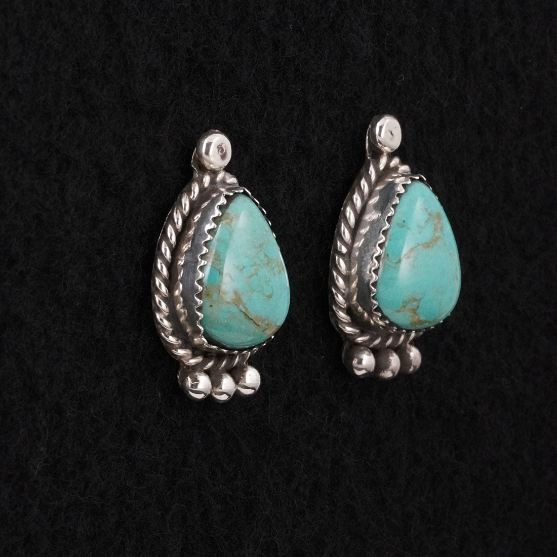 Phil Nez Turquoise & Sterling Silver Earrings