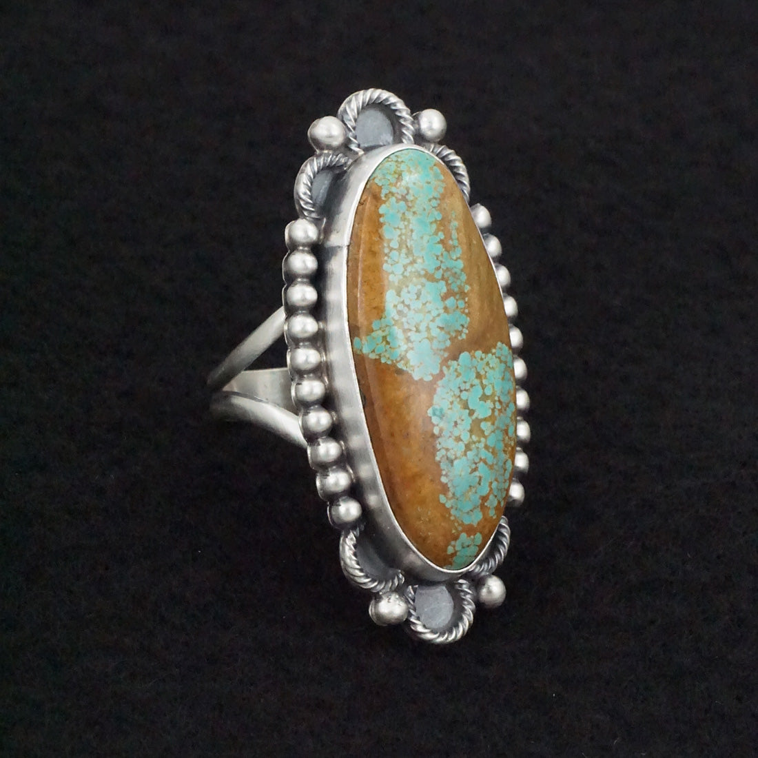 Jameson Garcia Turquoise & Sterling Silver Ring Adjustable