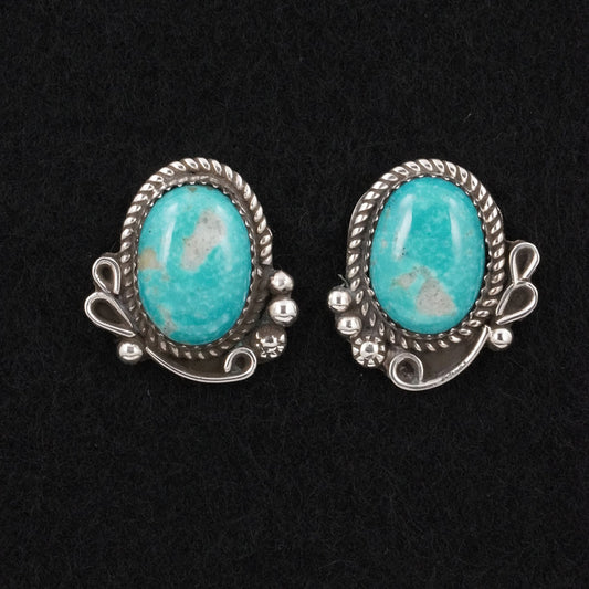 Phil Nez Turquoise & Sterling Silver Earrings
