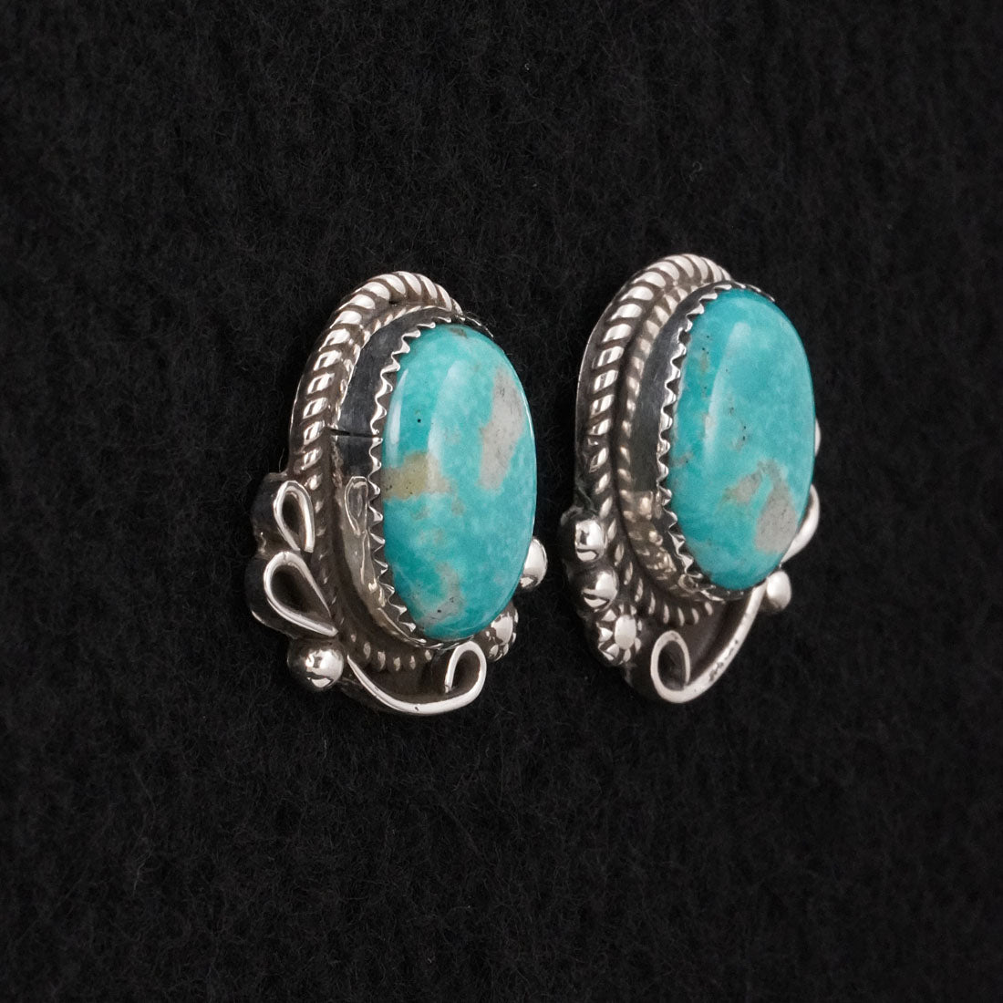 Phil Nez Turquoise & Sterling Silver Earrings