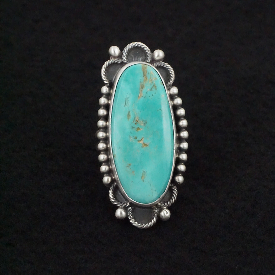 Jameson Garcia Turquoise & Sterling Silver Ring Adjustable