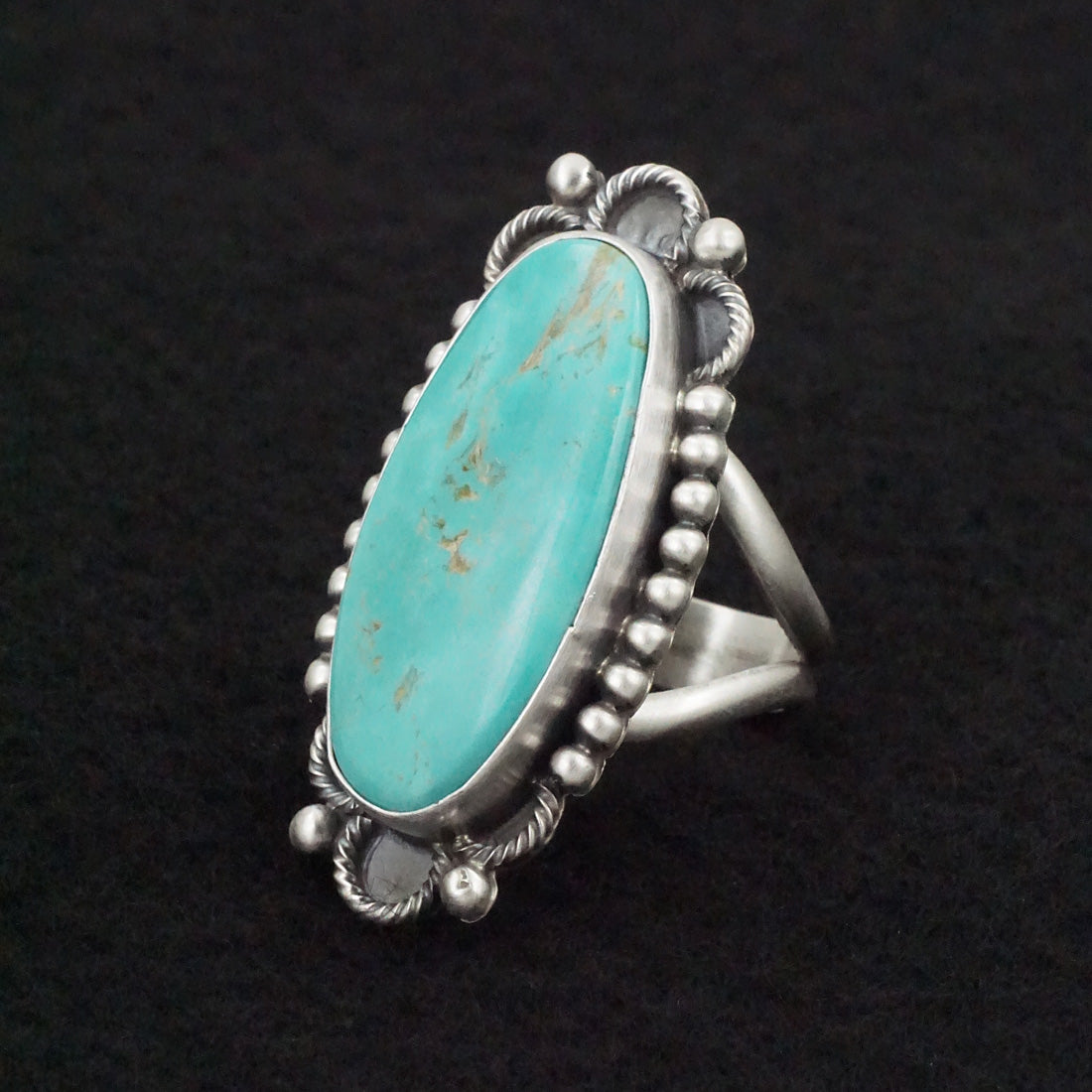 Jameson Garcia Turquoise & Sterling Silver Ring Adjustable