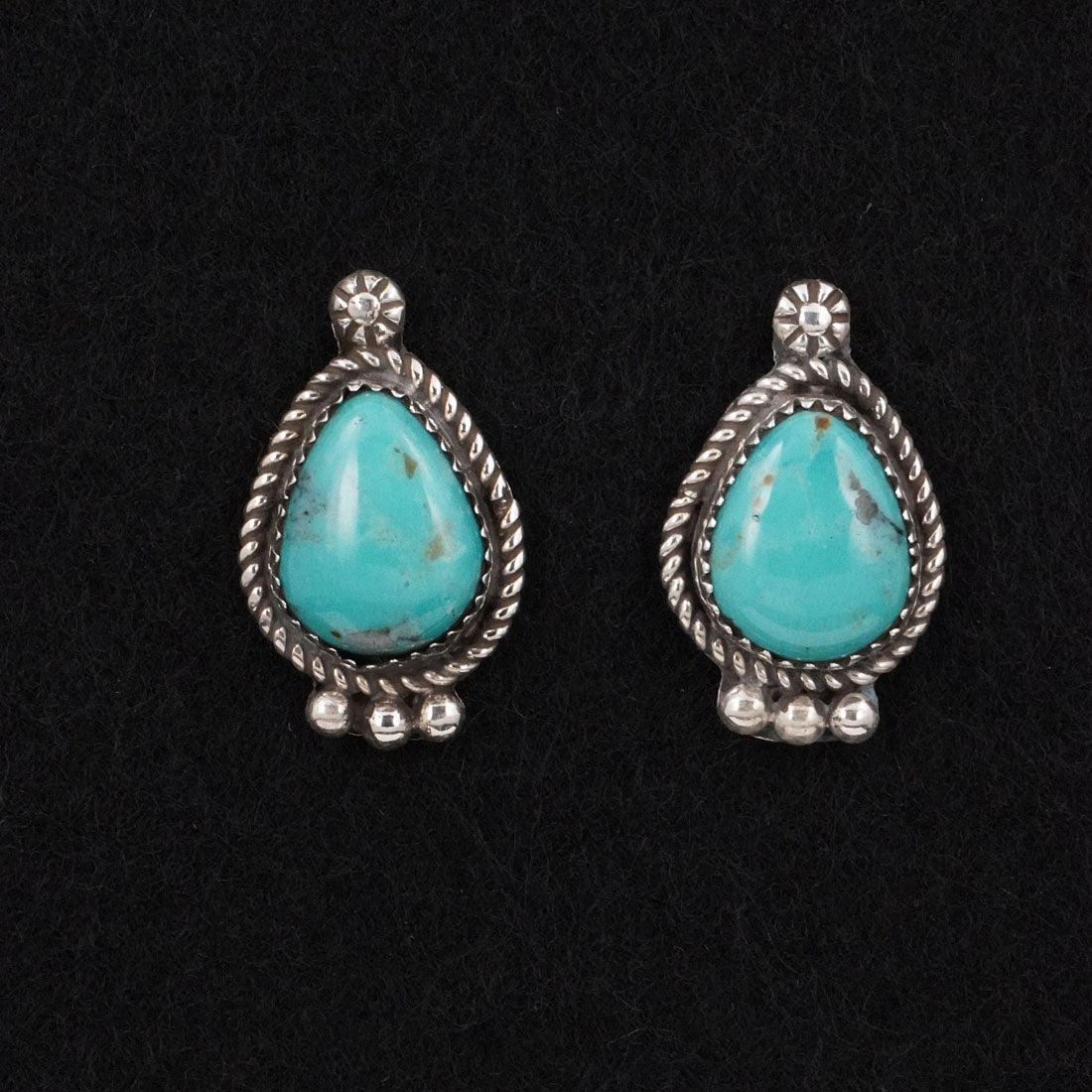 Phil Nez Turquoise & Sterling Silver Earrings