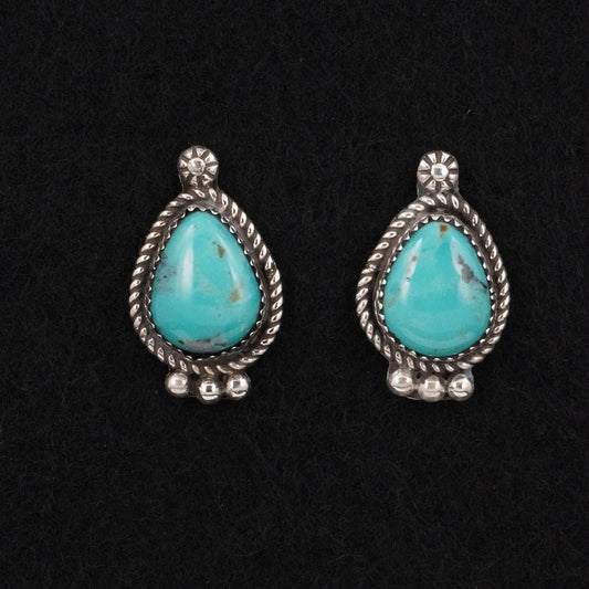 Phil Nez Turquoise & Sterling Silver Earrings