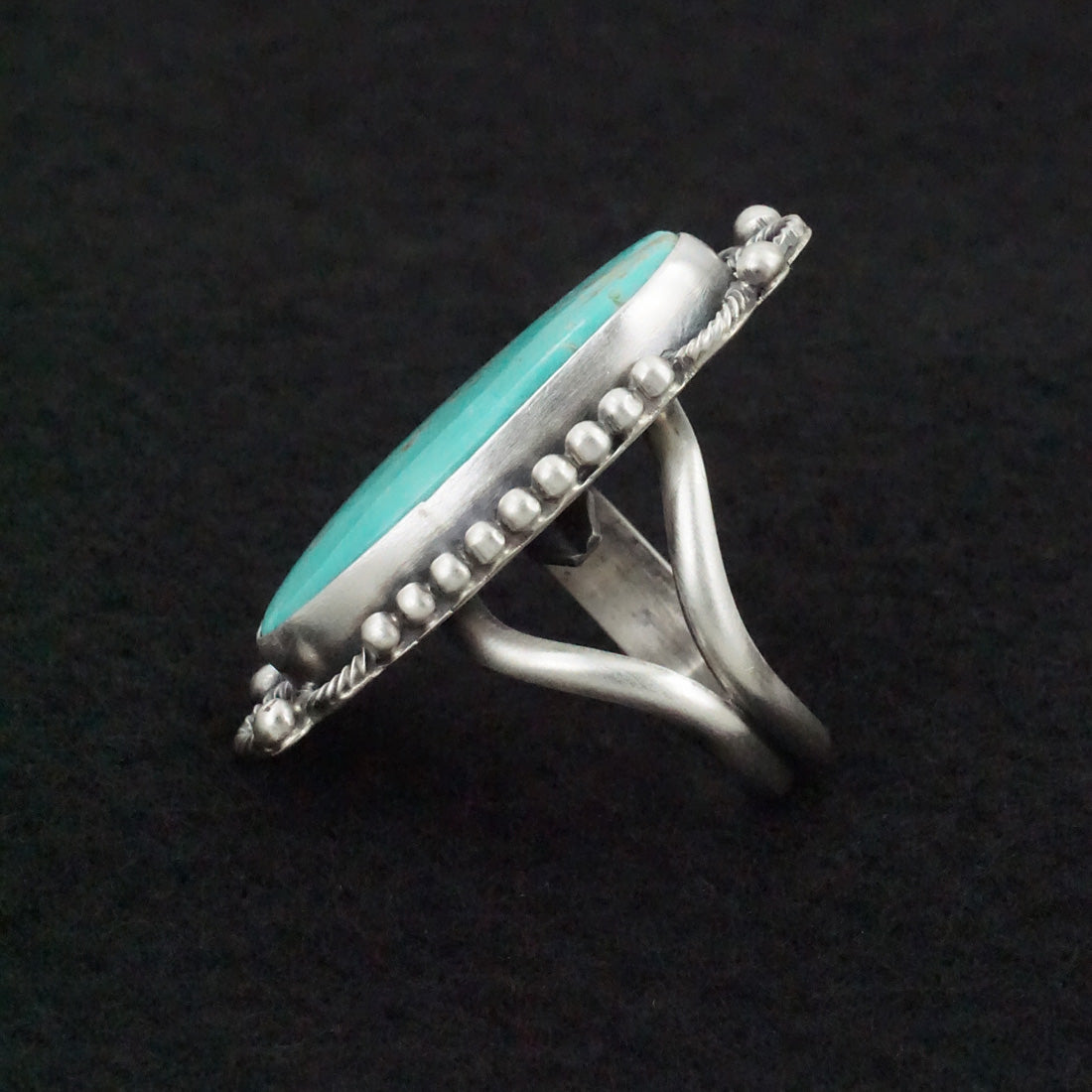 Jameson Garcia Turquoise & Sterling Silver Ring Adjustable