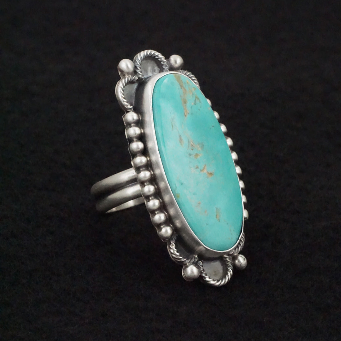 Jameson Garcia Turquoise & Sterling Silver Ring Adjustable