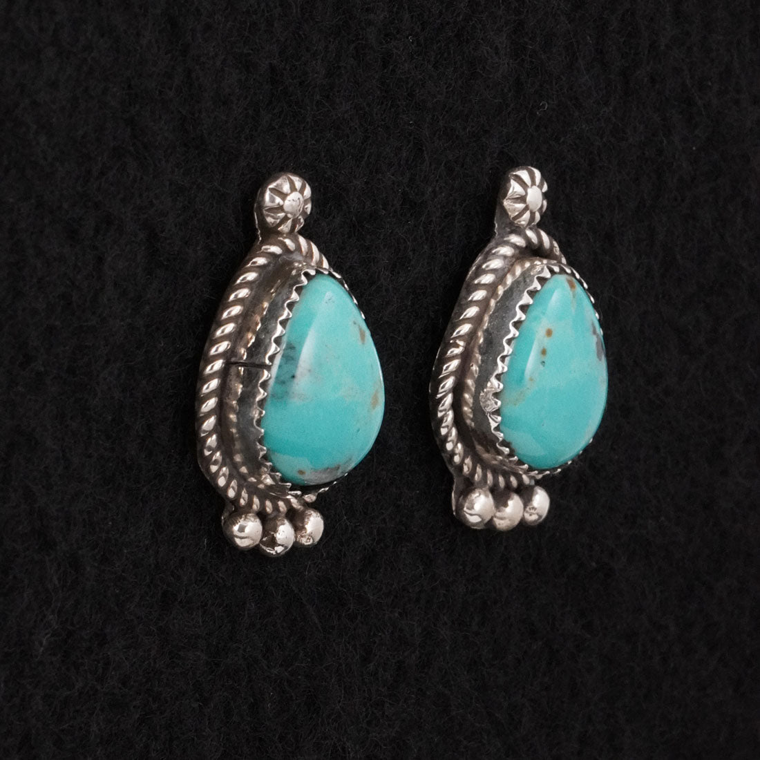 Phil Nez Turquoise & Sterling Silver Earrings