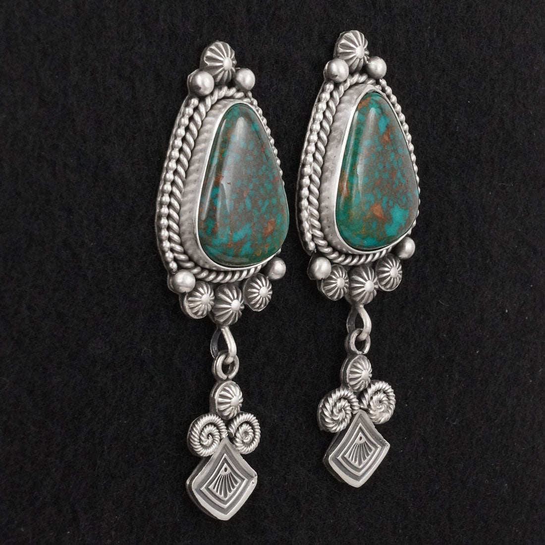 Michael Calladitto Turquoise & Sterling Silver Earrings