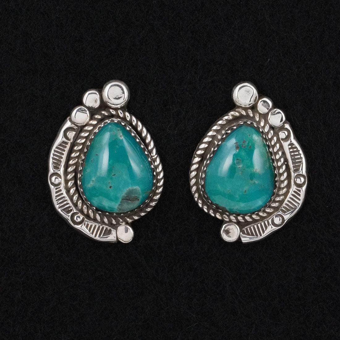 Phil Nez Turquoise & Sterling Silver Earrings