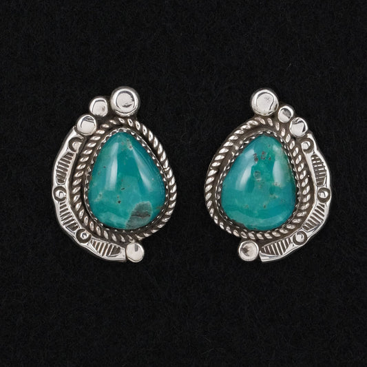 Phil Nez Turquoise & Sterling Silver Earrings