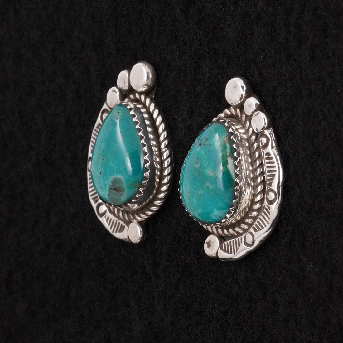 Phil Nez Turquoise & Sterling Silver Earrings