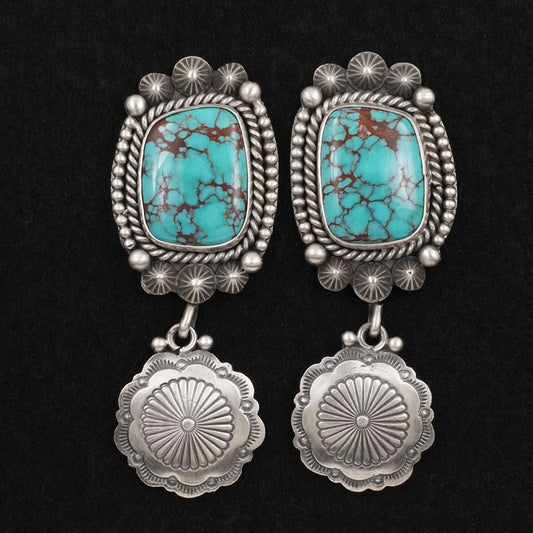 Michael Calladitto Turquoise & Sterling Silver Earrings
