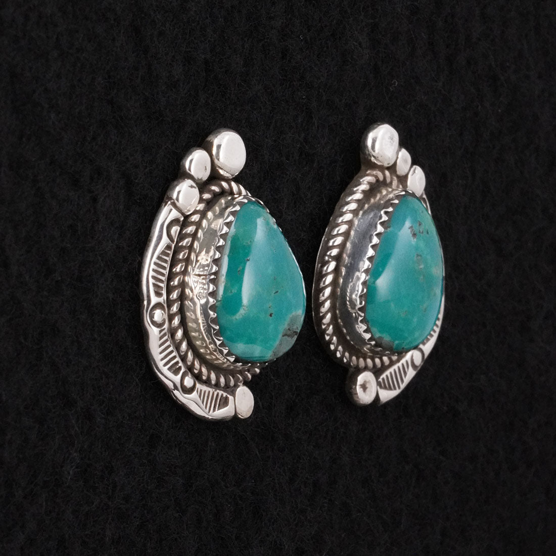 Phil Nez Turquoise & Sterling Silver Earrings