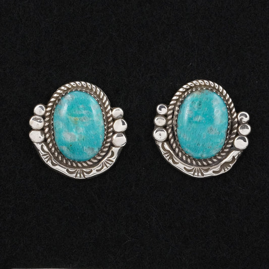 Phil Nez Turquoise & Sterling Silver Earrings