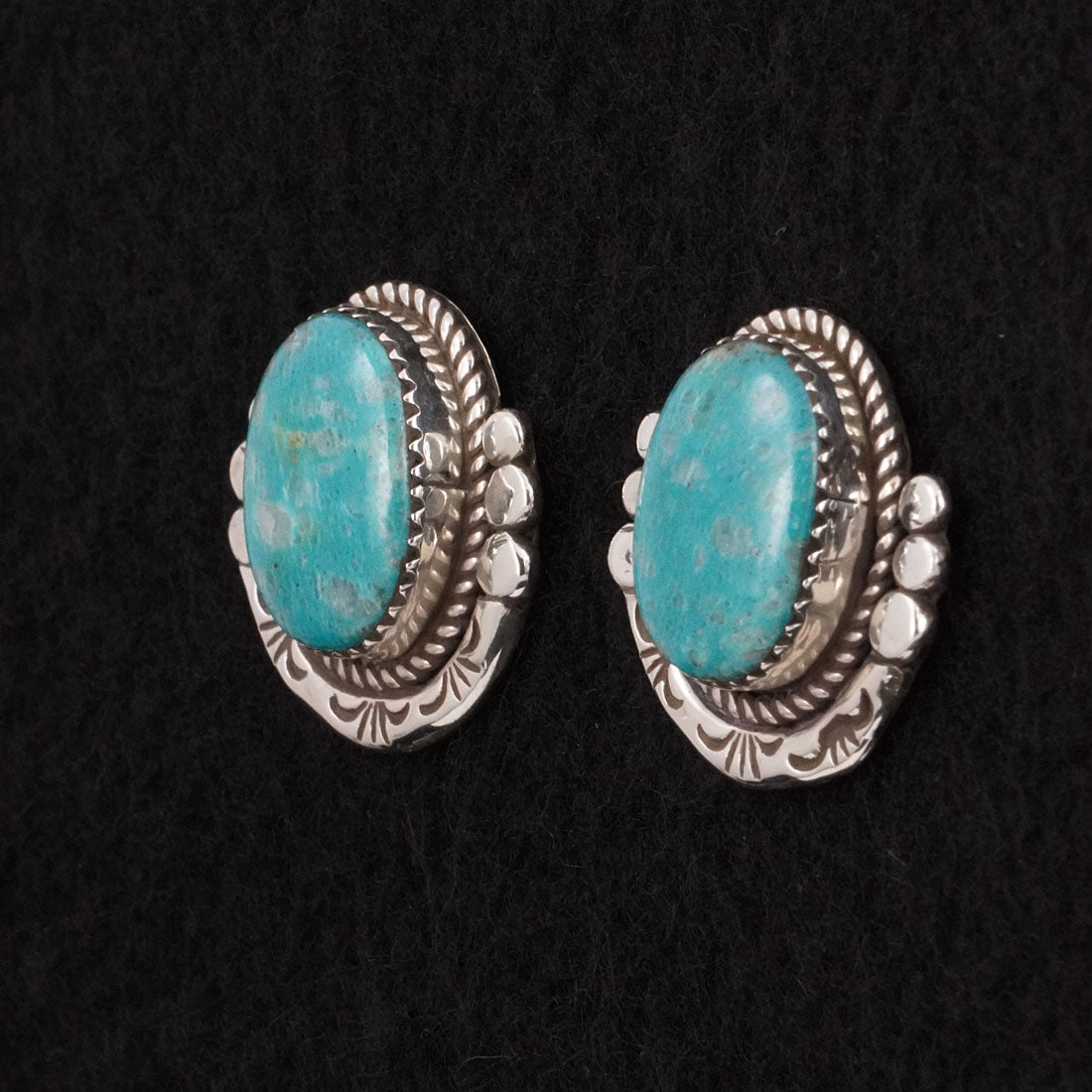 Phil Nez Turquoise & Sterling Silver Earrings