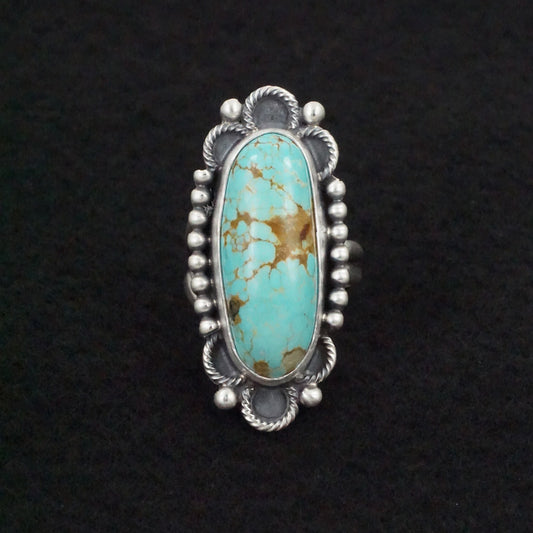 Jameson Garcia Turquoise & Sterling Silver Ring Adjustable