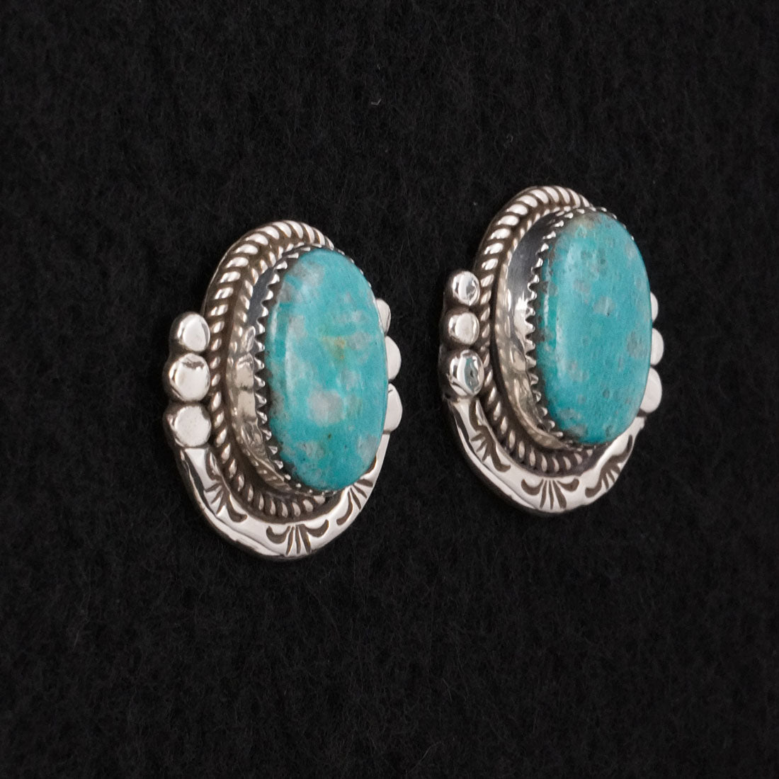 Phil Nez Turquoise & Sterling Silver Earrings