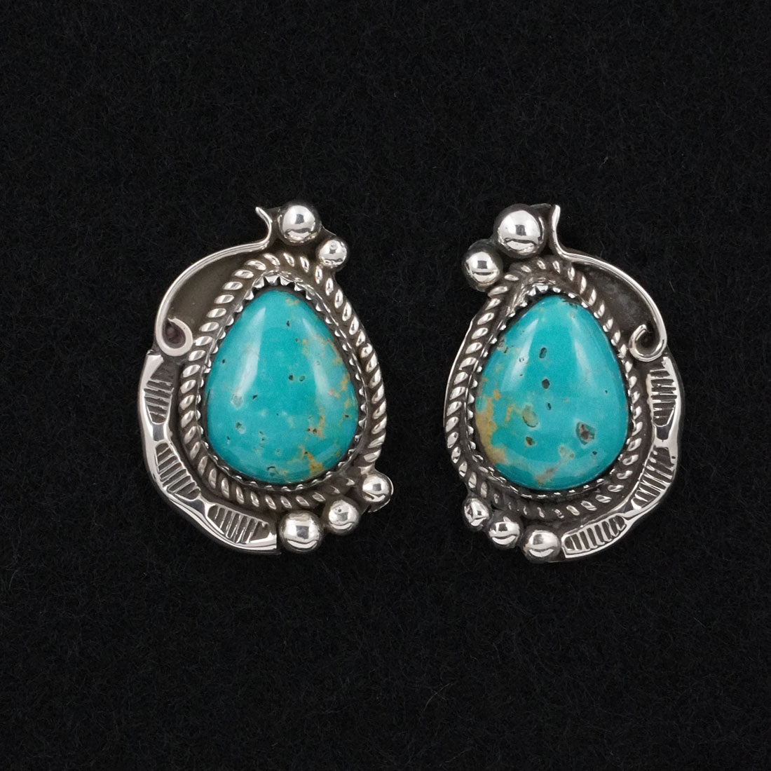 Phil Nez Turquoise & Sterling Silver Earrings