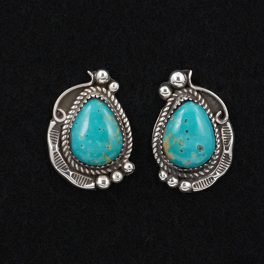 Phil Nez Turquoise & Sterling Silver Earrings