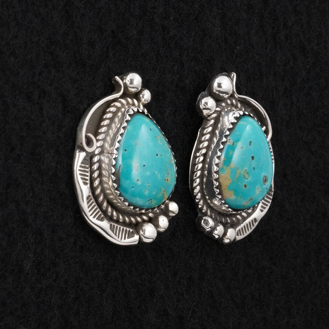 Phil Nez Turquoise & Sterling Silver Earrings