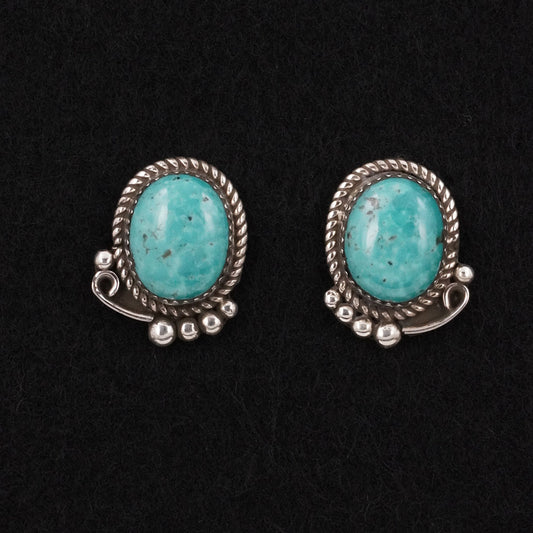 Phil Nez Turquoise & Sterling Silver Earrings
