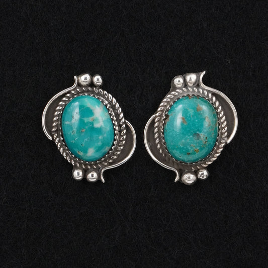Phil Nez Turquoise & Sterling Silver Earrings