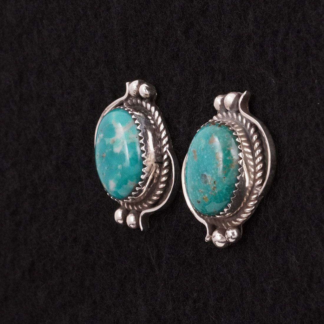 Phil Nez Turquoise & Sterling Silver Earrings