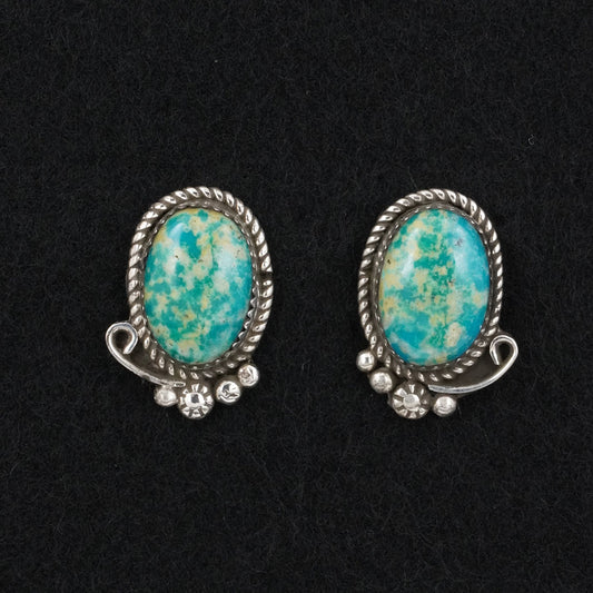 Phil Nez Turquoise & Sterling Silver Earrings
