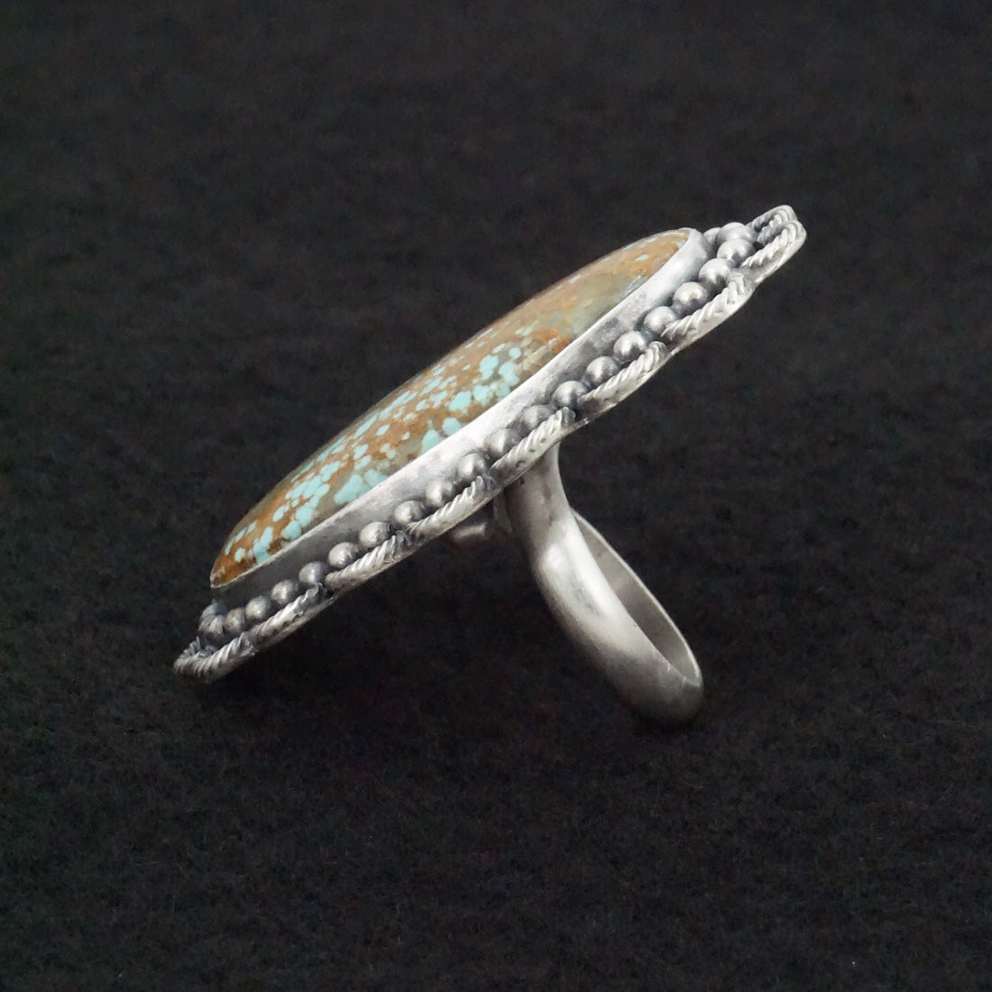 Jameson Garcia Turquoise & Sterling Silver Ring Adjustable