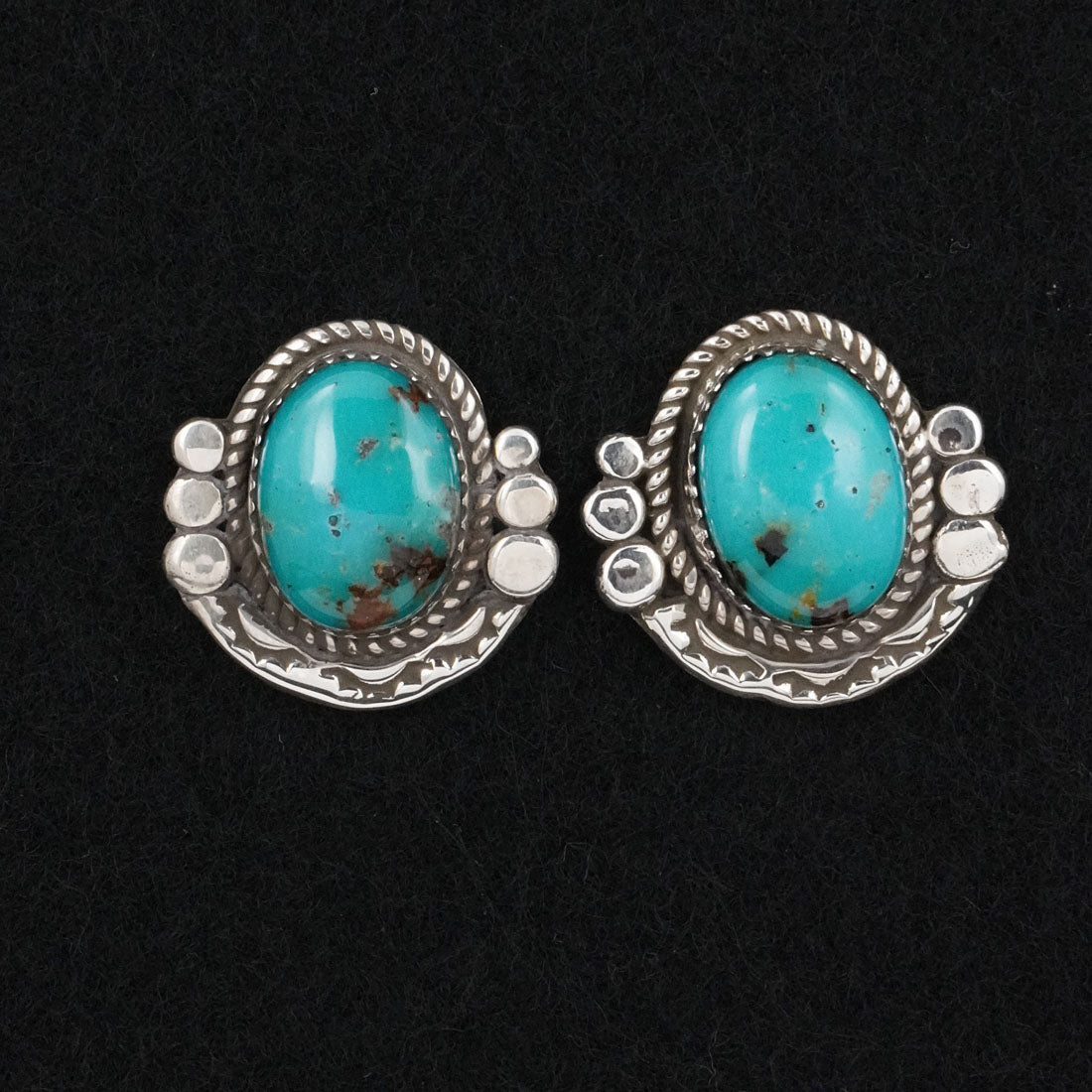 Phil Nez Turquoise & Sterling Silver Earrings